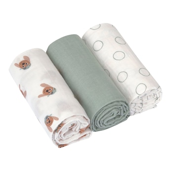 Lot de 3 langes en gaze 60x60cm