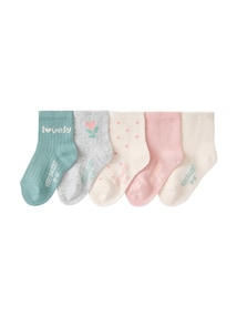 5er-Pack Baby Socken, Mix mit Bio-Baumwolle