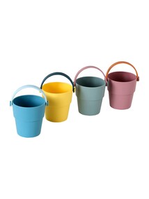 4er-Set Baby Badewannen-Eimer aus Silikon
