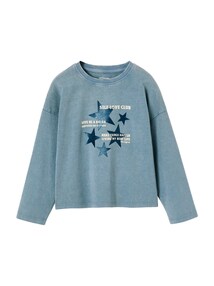 Shirt mit Glitzerdetails und Used-Effekt Mädchen