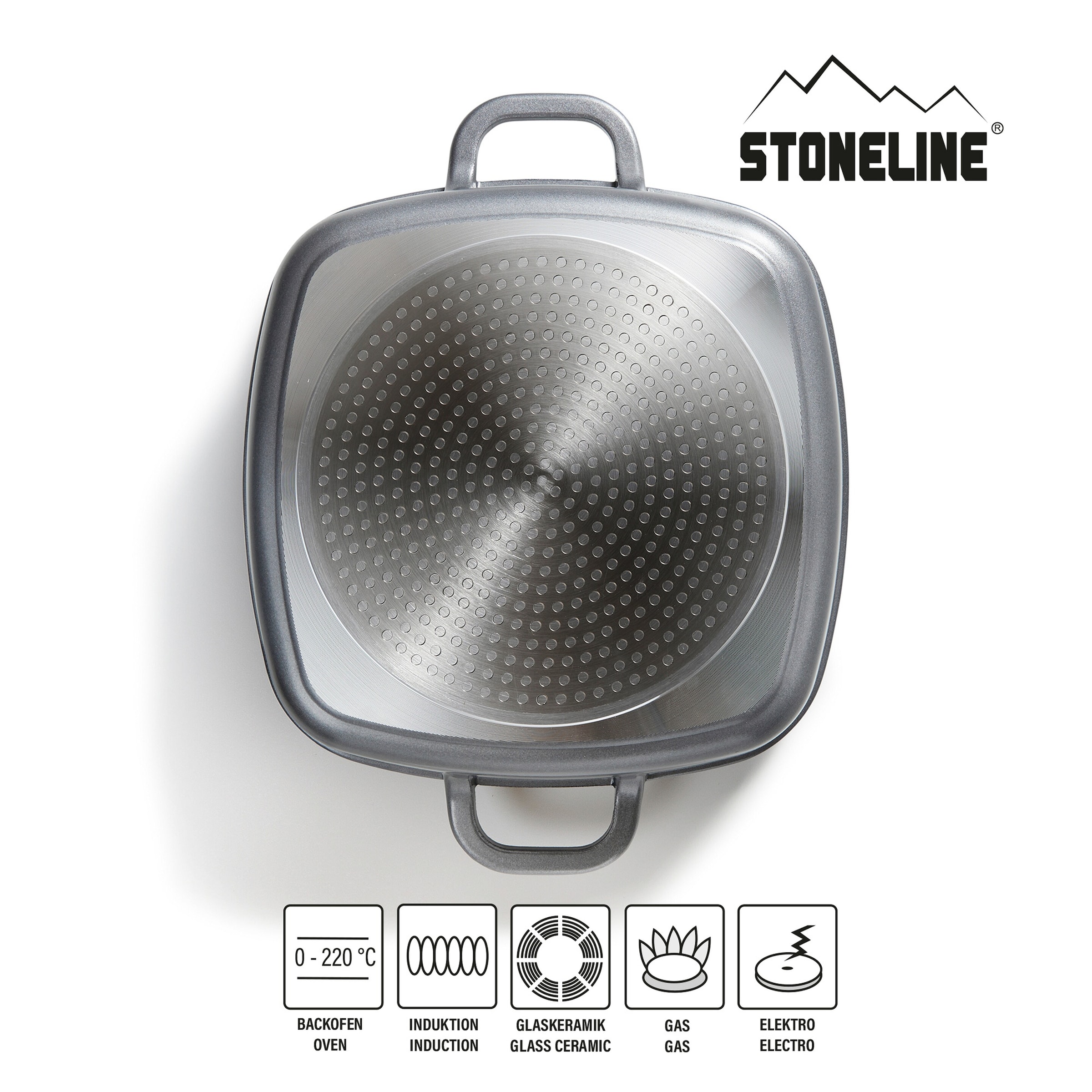 STONELINE Servierpfanne Aluminiumguss 1 Stk. tlg. Induktion