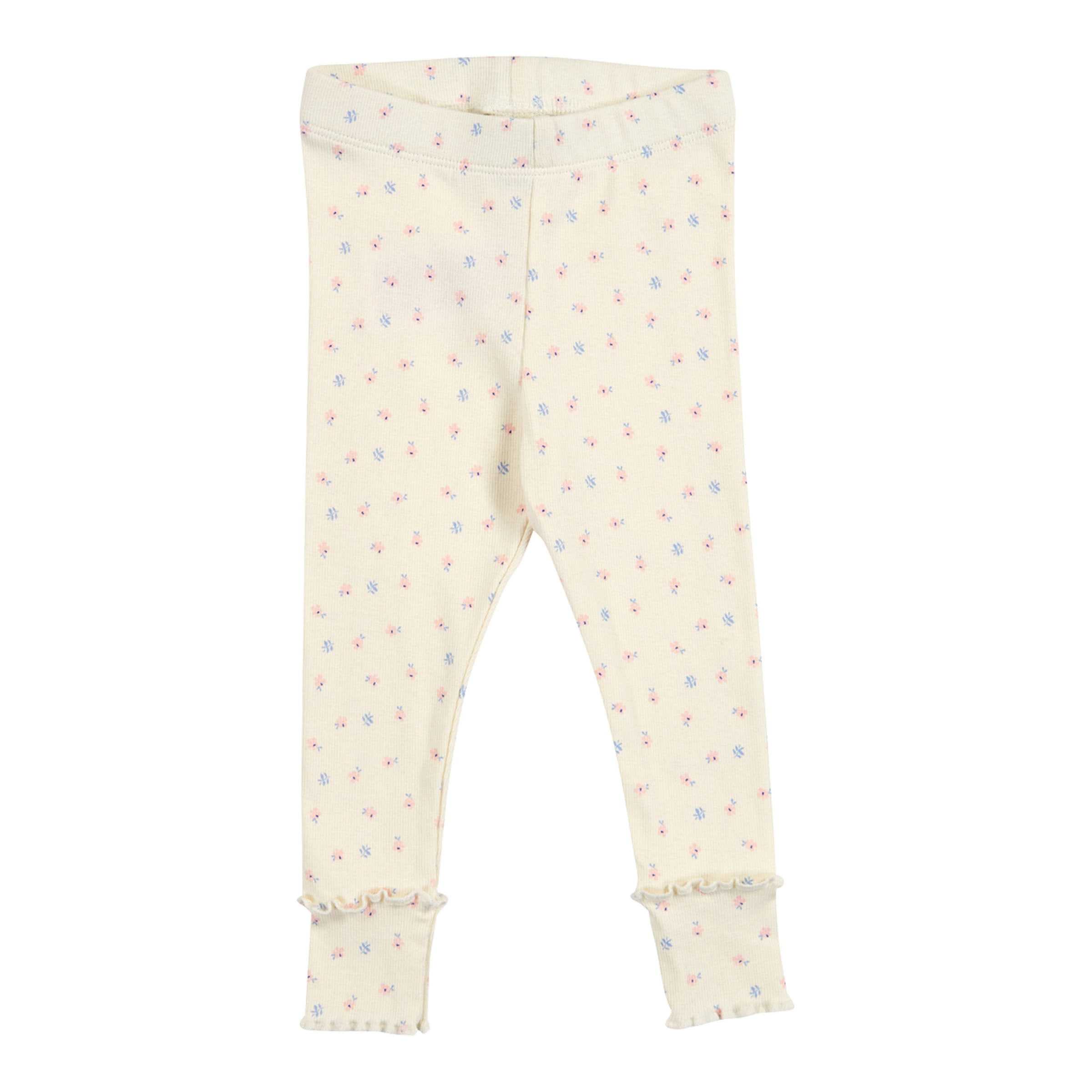 Müsli Leggings Mitwachsbündchen Blumen Rippqualität