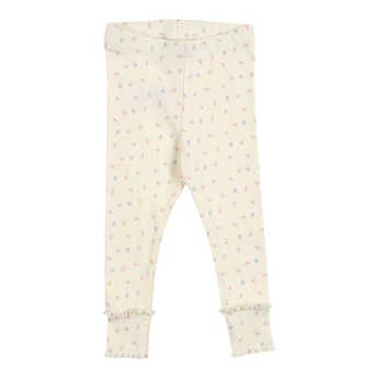 Legging bords évolutifs fleurs côtes