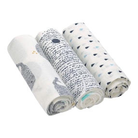 3er-Pack Mullwindel Soft Swaddle L 80x80 cm