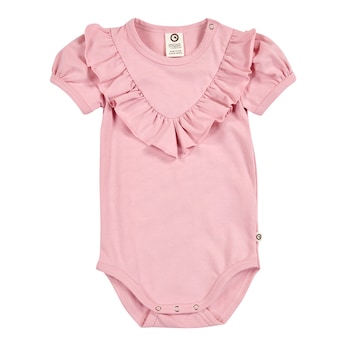 Body manches courtes avec manches bouffantes ruchés