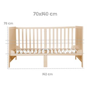 Kombi-Kinderbett 70 x 140 cm mit Matratze  Easy Sleep