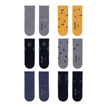 6er-Pack Socken Weltall Dino