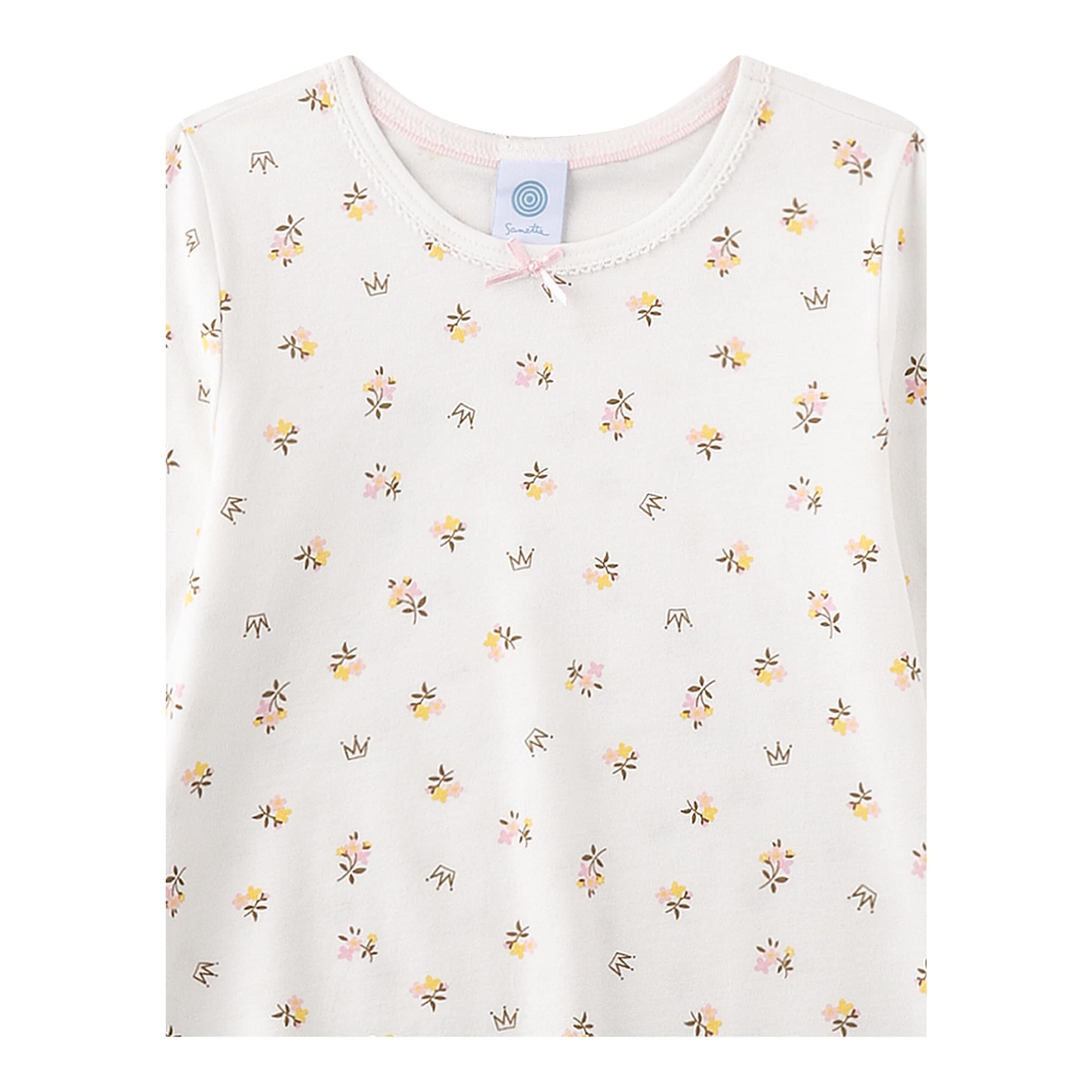 Schlafanzug kurz Blumen