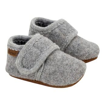 Chaussons/chaussures 4 pattes laine fermeture à scratch