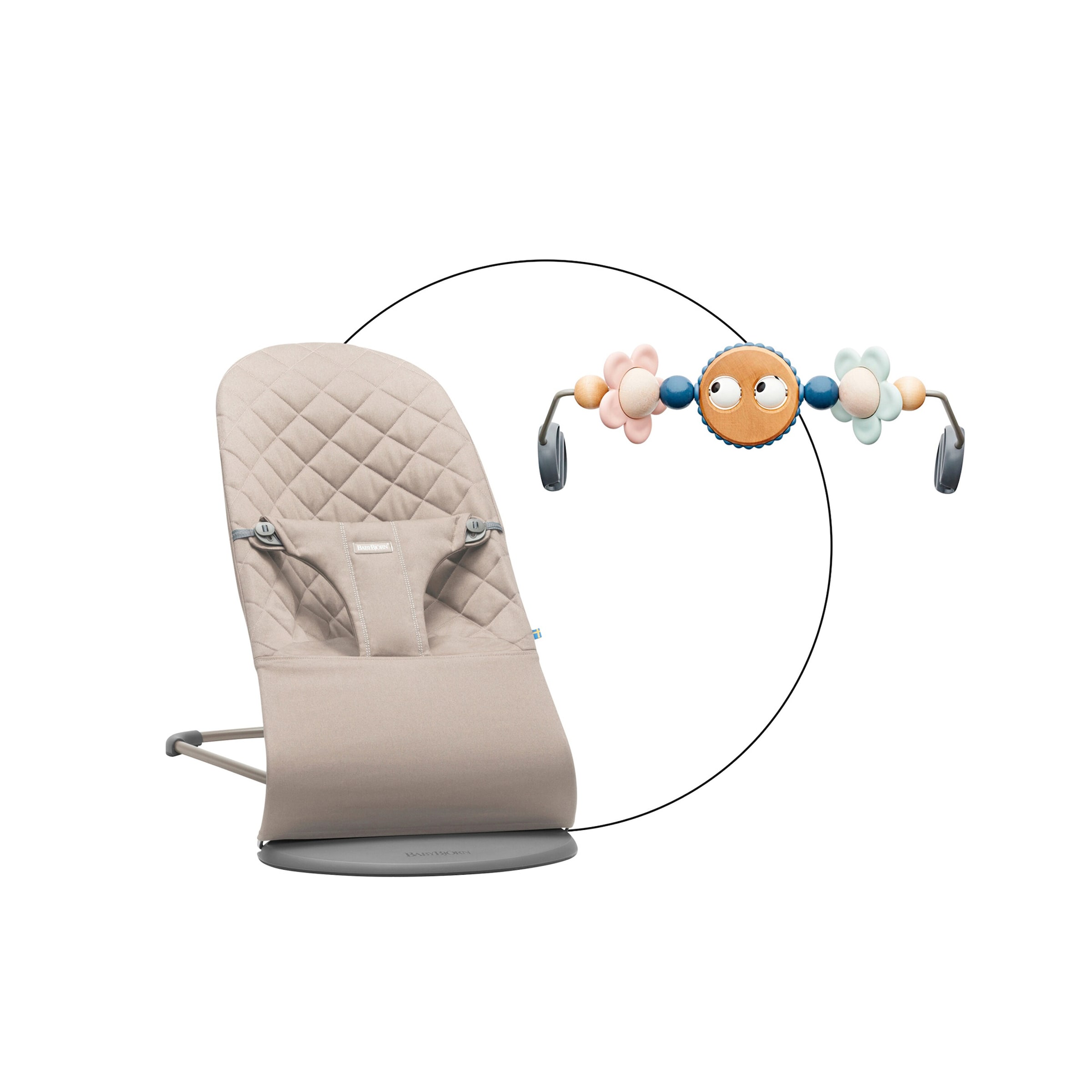 Babybjörn Bundle Babywippe Bliss gewebt inklusive Spielbogen