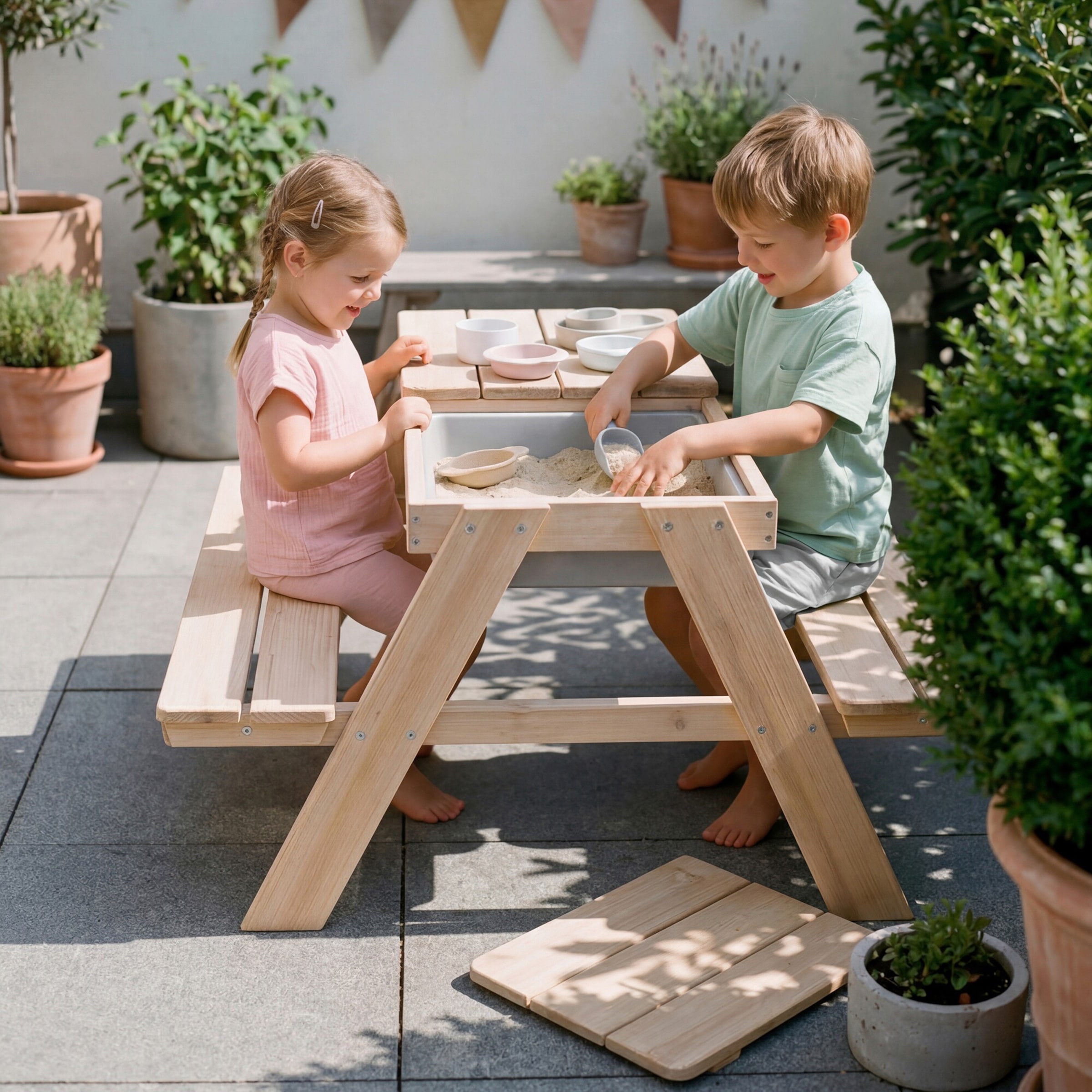 Roba Kindersitzgarnitur Outdoor + mit Spielwannen Outdoor +