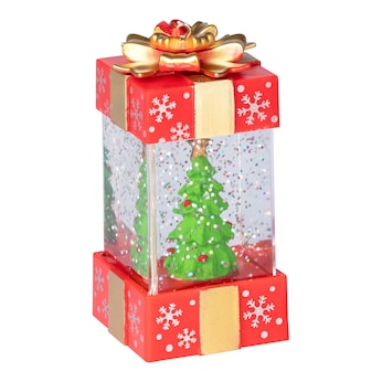 Dekofigur "Glitter-Geschenk-Tannenbaum"
