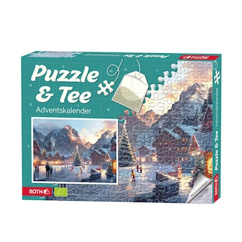 Puzzle & Bio-Tee-Adventskalender "Eislaufen"