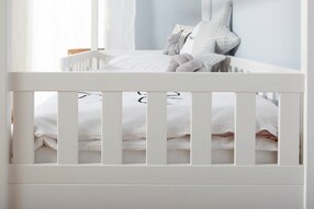 Hausbett "Traumhaus" mit 5er Schubkästen Kiefer Weiß