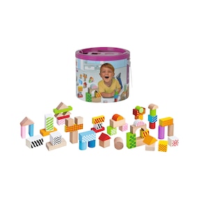 Cubes de construction en bois Color