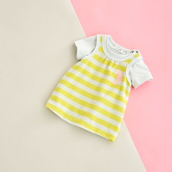 Frottee-Kleid ohne Arm Ringel Seepferdchen