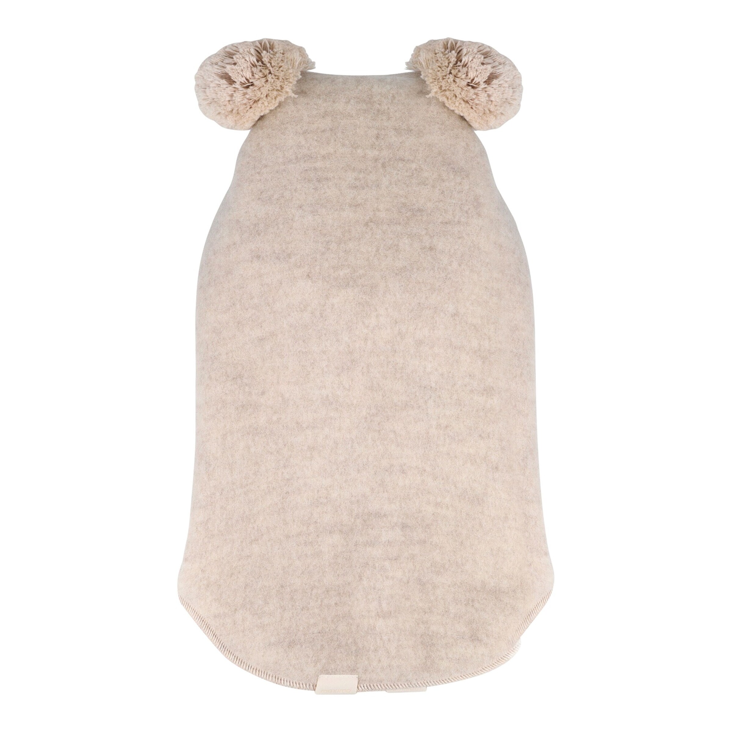 Wollfleece-Schlupfmütze mit Bommel