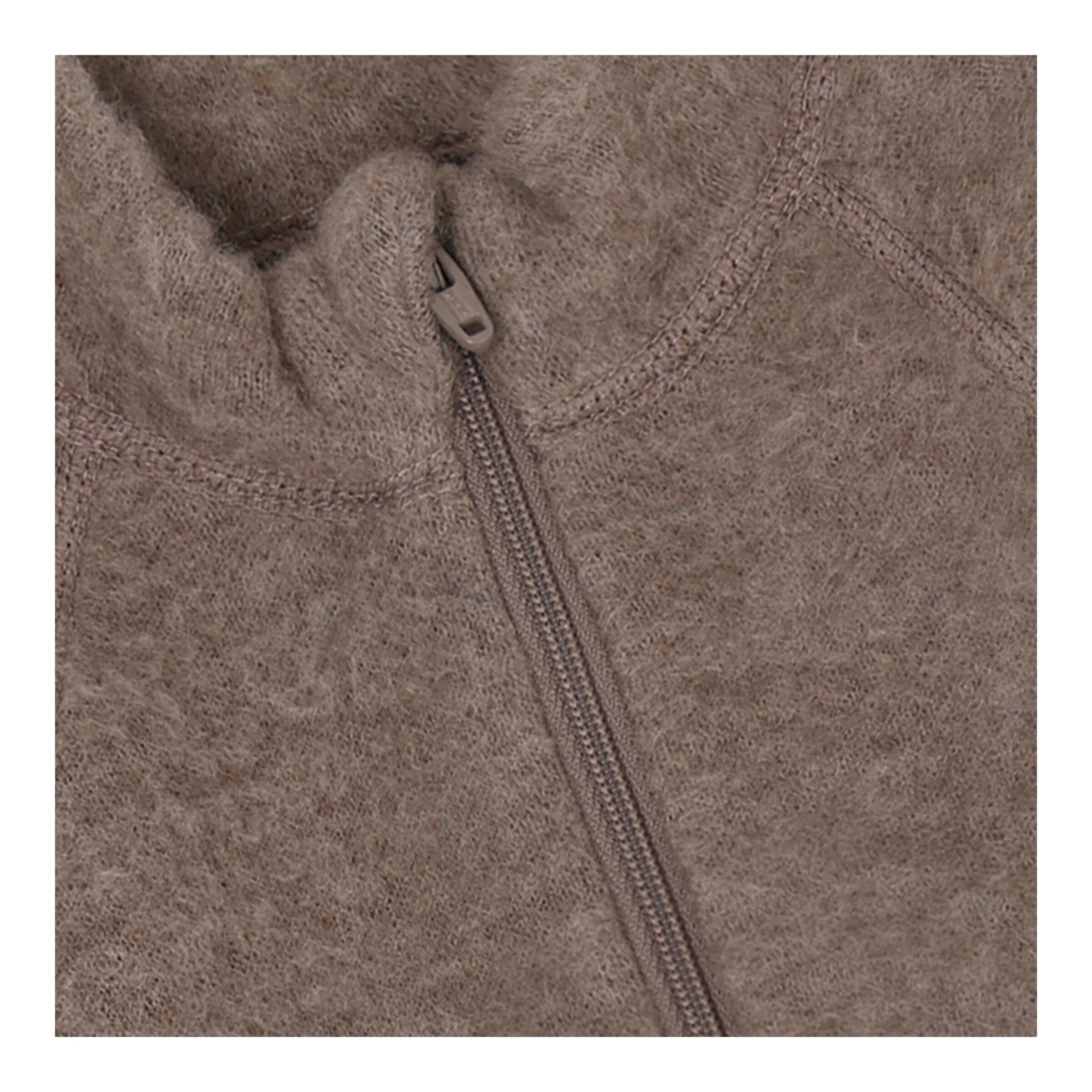 Wollfleece-Overall mit Klappbündchen