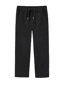 Gerade Hose mit Fischgrätenmuster Jungen, Dehnbund mit Kordelzug, Bundweite verstellbar