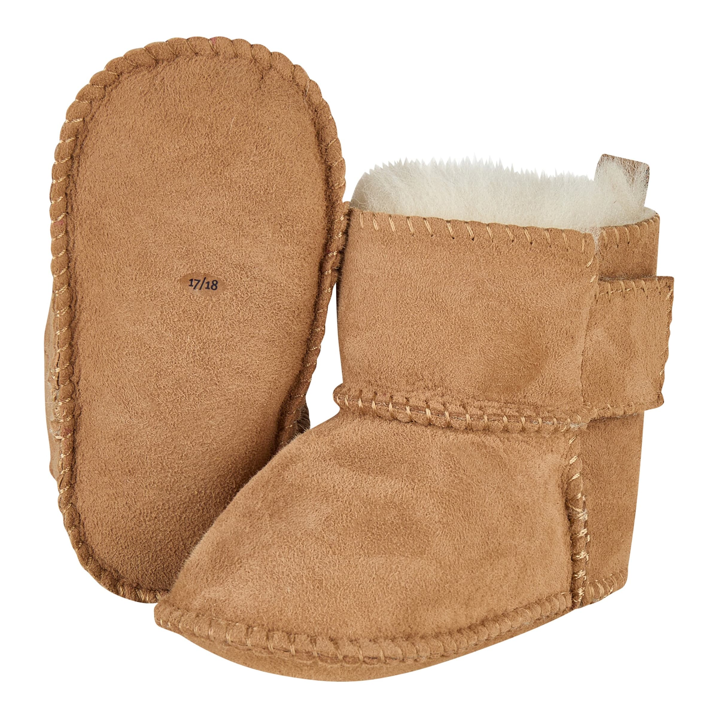 Sterntaler Lammfellschuhe mit Klettverschluss