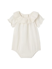 Baby Body aus Musselin mit Volantkragen