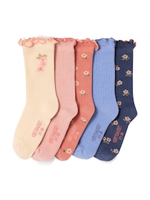 5er-Pack Socken BLÜMCHEN, Kinder