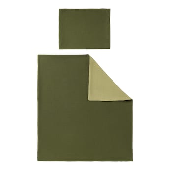 Parure de lit réversible mousseline 35x40/80x80 cm