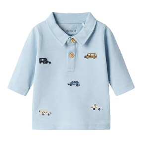 Poloshirt langarm Fahrzeuge Piqué 