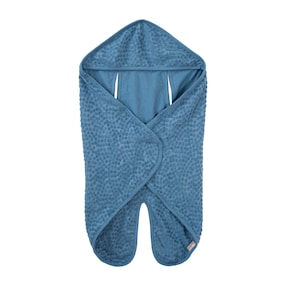 Baby-Einschlagdecke 'Seashells' indigo 