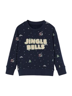 Jungen Sweatshirt mit Weihnachtsprint aus Frottee