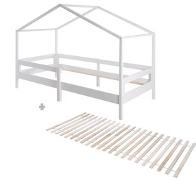 Set Hausbett mit Lattenrost  