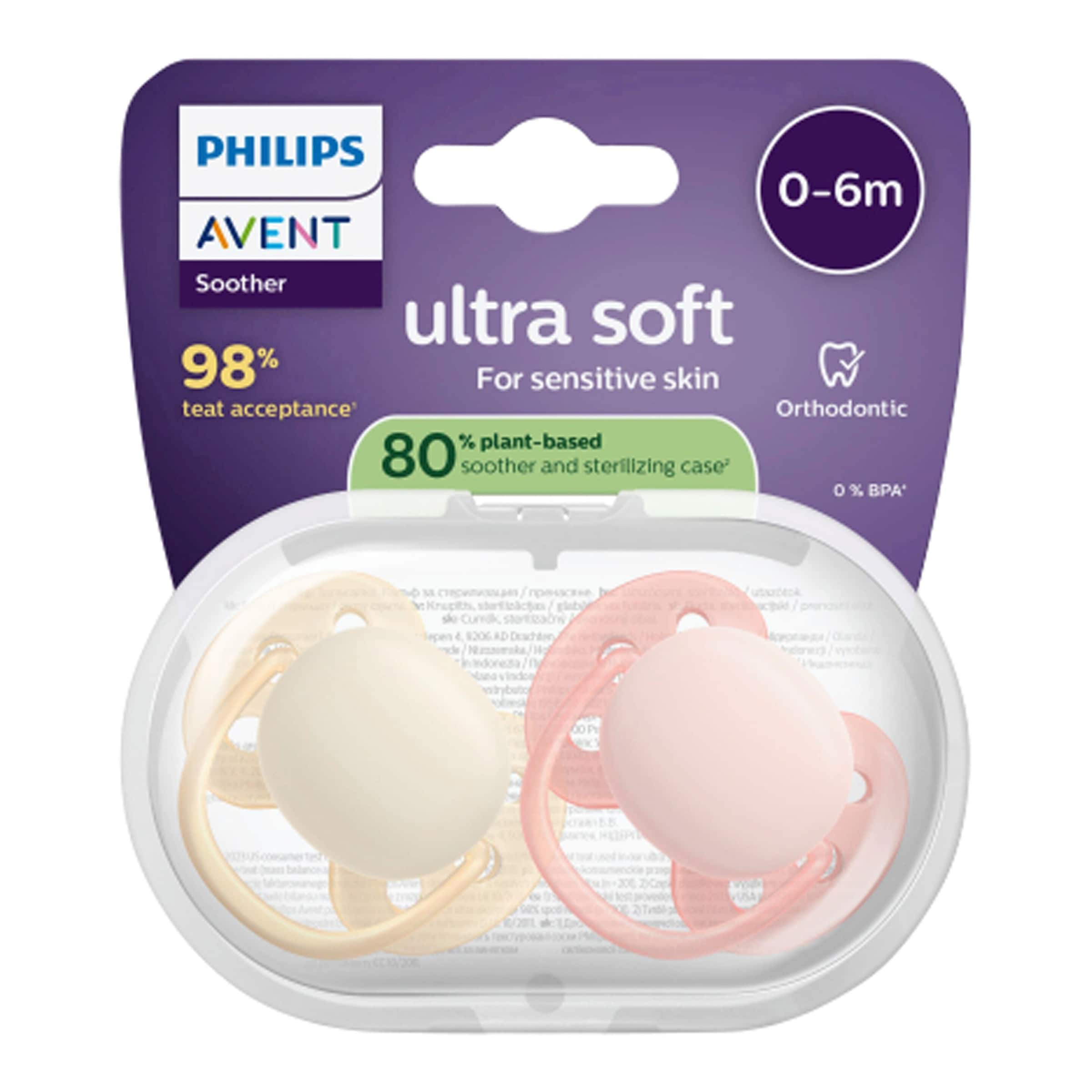 Philips Avent Sucette +0m Soft rose/beige