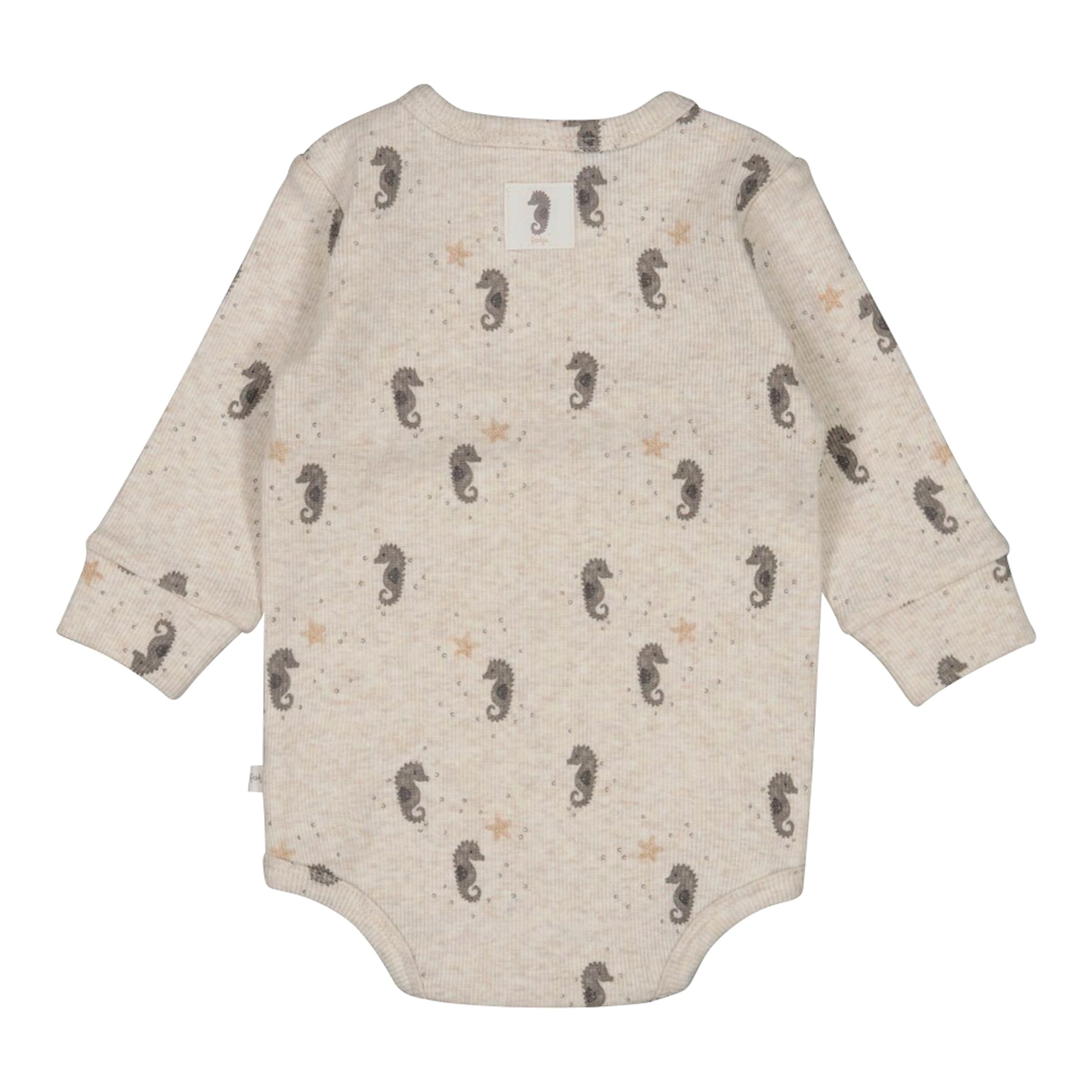 Feetje Wickelbody langarm Seepferdchen Rippqualität
