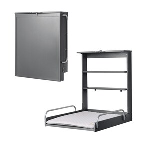 Wandwickelregal inkl. Wickelauflage roba Style grau 