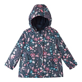 Winterjacke mit Kapuze Blumen