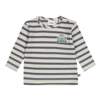 Shirt langarm Ringel Auto Bär Rippqualität