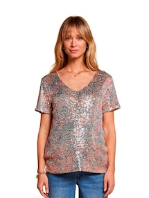 Festlicher Umstandsshirt mit Pailletten