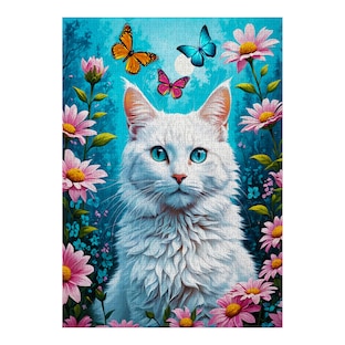 Puzzle "White Cat", 1000 pièces