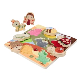 Puzzle tactile avec tissu