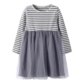 Kleid langarm Tüllrock Ringel