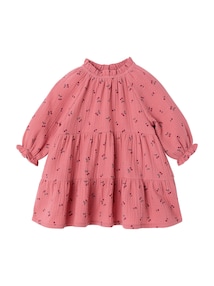Mädchen Baby Volantkleid aus Baumwollmusselin
