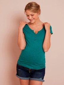 Henley-Shirt für Schwangerschaft & Stillzeit