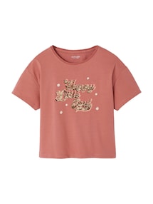 Mädchen T-Shirt mit Wendepailletten und Recycling-Baumwolle