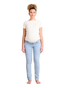 Slim-Fit-Umstandsjeans, Seamless-Bund WATERLESS, Bundweite verstellbar