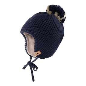 Winter-Strickmütze mit Bommel