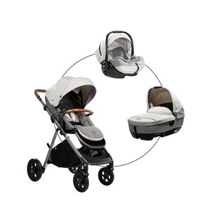 Kombikinderwagen Bundle Aeria Trio-Set inkl. Calmi Tragewanne und i-Level Recline i-Size Babyschale