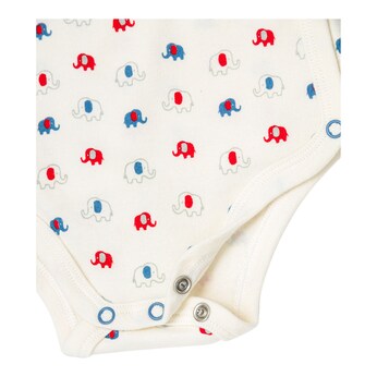 3er-Pack Wickelbodys langarm Elefant Ringel