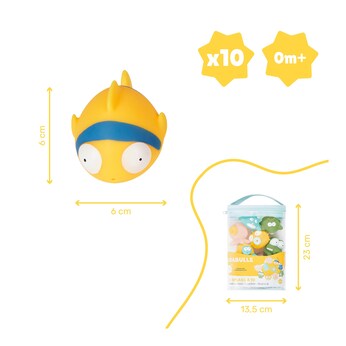 Spritzfiguren 10er Set Rigolos Splash