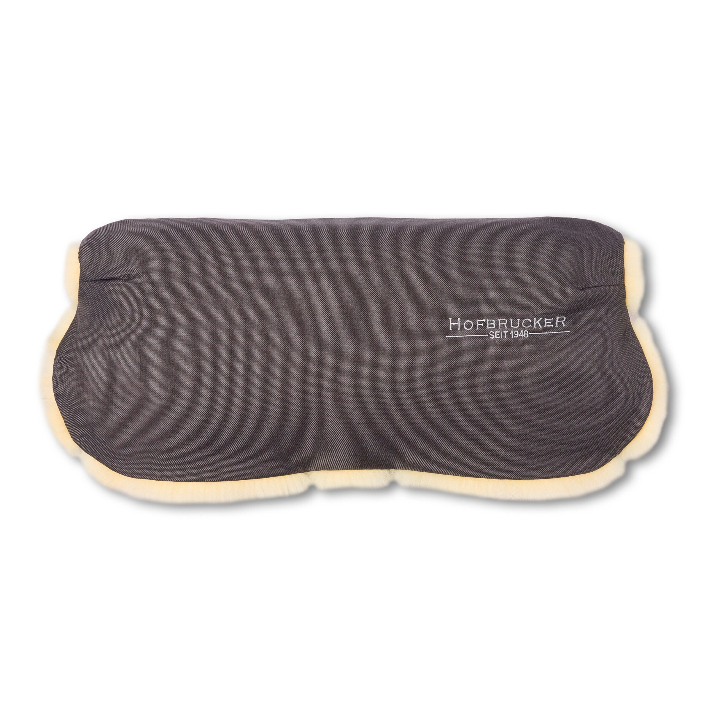 Hofbrucker Lammfell-Handwärmer für Kinderwagen Lammfell Handmuff grau