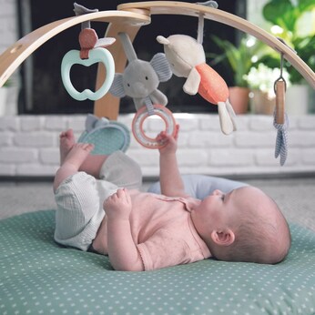 Spielbogen aus Holz mit Decke